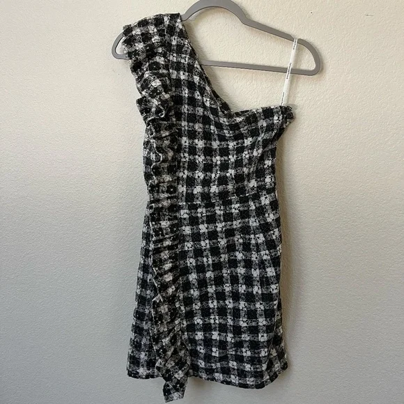 LOVERS AND FRIENDS x REVOLVE | Seana Mini Ruffle Dress in Black & Ivory | Size S - Picture 8 of 12